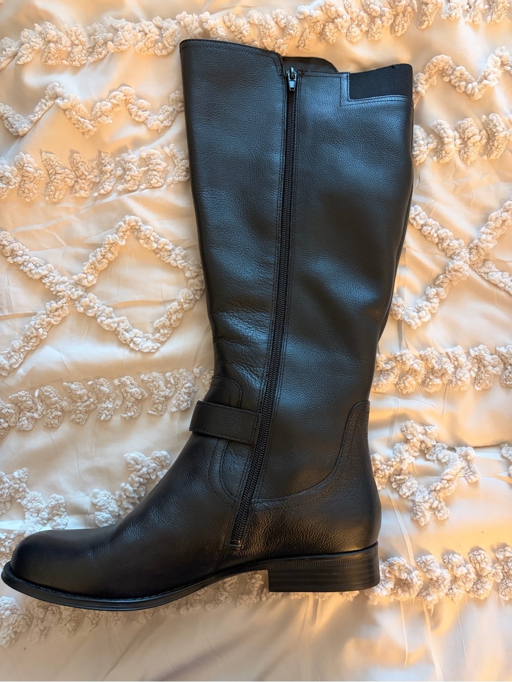 Naturalizer Black Over-the-Knee Leather Boots with Buckle. Worn once - Picture 2 of 7